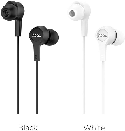 Проводные наушники M50 Daintiness Universal Earphone, HOCO, вакуумные с микрофоном, белые