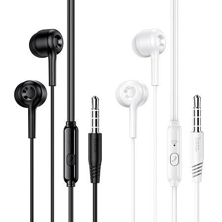 Проводные наушники M82, La musique universal earphones, HOCO, вакуумные с микрофоном, белые