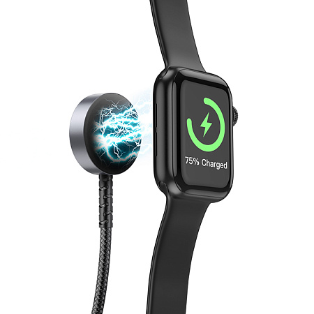 Беспроводное зарядное устройство, CW54, Type-C - iwatch и Lightning , HOCO, черный