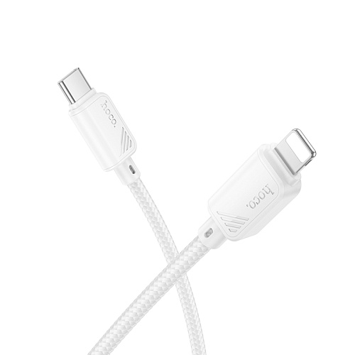 Кабель Lightning to Type-C (PD), HOCO, X113, 1 метр, цвет белый