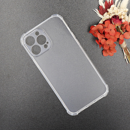 Чехол силиконовый для iPhone 13 Pro Max (6.7), усиленные края, с защитой камеры, X-CASE, прозрачный