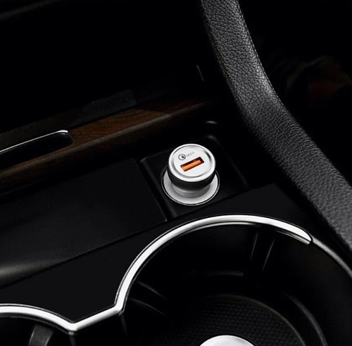 Автомобильное зарядное устройство, 2 USB 2.1A (Z4), HOCO, черный
