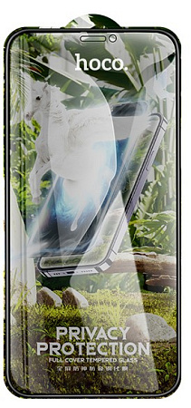 Защитное стекло на iPhone XS Max/11 Pro Max (G11), HOCO, Full screen HD privacy protection tempered glass, черное