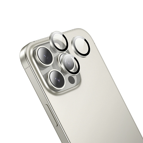 Защитное стекло для iPhone 16 Pro/16 Pro Max, V13, HOCO, на заднюю камеру, титановое золото