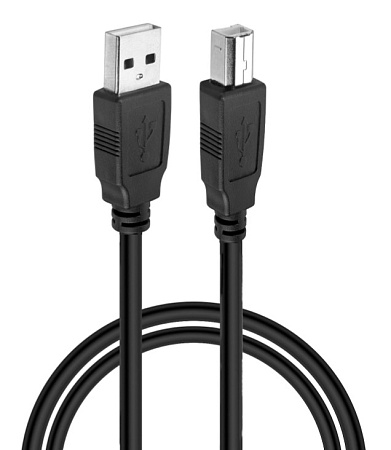 Кабель USB для подключение принтера, 1.5м, черный