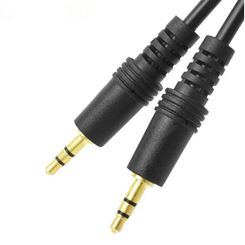 AUX Audio кабель 3,5 мм папа- 3,5 мм папа, 3 метра, цвет черный