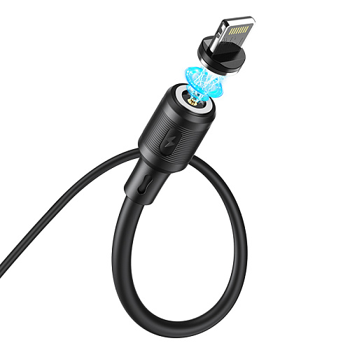USB дата кабель Lightning, HOCO, X52, магнитный, черный
