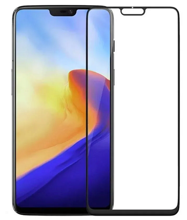 Защитное стекло на OnePlus 6, 21D черный, X-CASE