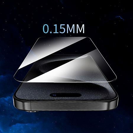 Защитное стекло для iPhone 16 Pro, A39, HOCO, Engraved 3D HD tempered glass 0.15mm, черное