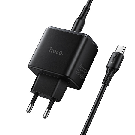 Сетевое зарядное устройство, 1 PD 65W (C159A), HOCO, Type-C to Type-C, цвет черный