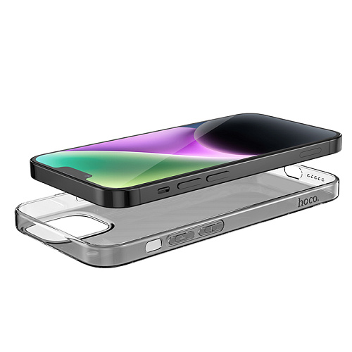 Чехол силиконовый для iPhone 14 Plus, Light series TPU, HOCO, черный