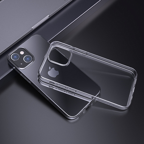Чехол силиконовый для iPhone 15 Plus, Light series TPU, HOCO, прозрачный