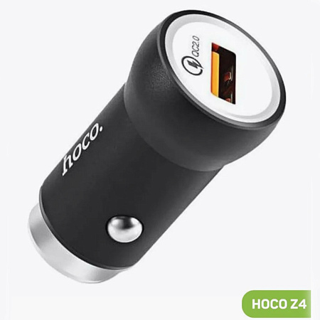 Автомобильное зарядное устройство, 2 USB 2.1A (Z4), HOCO, черный
