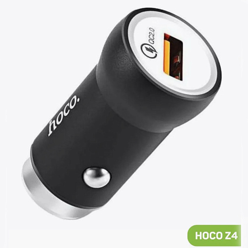 Автомобильное зарядное устройство, 2 USB 2.1A (Z4), HOCO, черный
