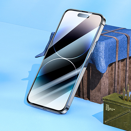Защитное стекло на iPhone 13 Pro Max (6.7)/14 Plus, G9, HOCO, Full screen HD tempered glass, черное