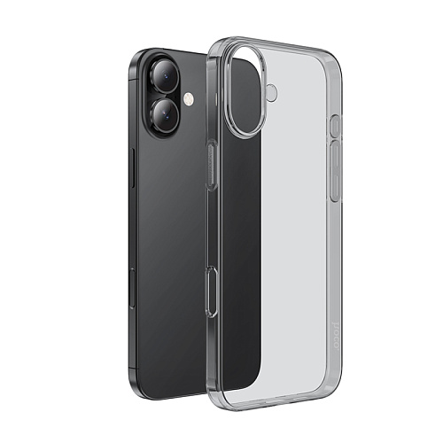Чехол силиконовый для iPhone 16 Plus, Light series TPU, HOCO, черный