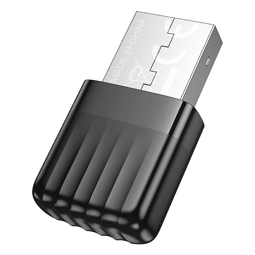 USB адаптер Wi-Fi5 двухдиапазонный (USB2.0 2.4ГГц до 650Мбит/с), HI33, HOCO, черный