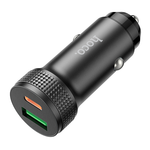 Автомобильное зарядное устройство, 1 USB QC3.0+1 PD 38W (Z49B), HOCO, черный