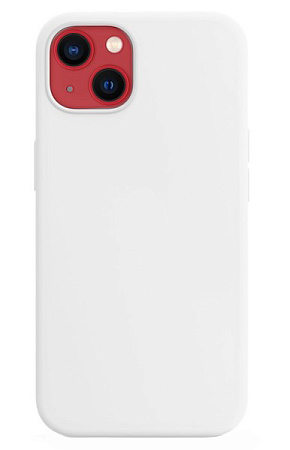 Чехол-накладка для iPhone 14, Silicon Case, без лого, белый