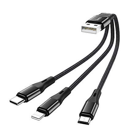 USB   Lightning+Micro+Type-C, X47, HOCO, 