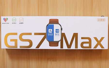 Часы Smart Watch GS7 MAX, 1.9 дюйма, 420*480 TFT, черные, голосовые вызовы, измерение давления, беспроводная зарядка