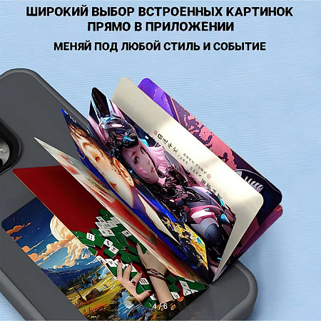 Чехол-накладка для iPhone 16 Pro, с экраном, без лого, X-CASE, черный