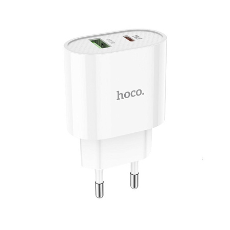 Сетевое зарядное устройство, 1 PD 20W + 1 USB 3.0 QC (C95A), HOCO, белый