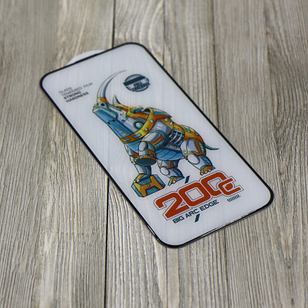 Защитное стекло на iPhone 14 Pro Max (6.7), носорог, черное, X-CASE