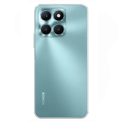 Чехол силиконовый для Honor X6A, с защитой камеры, X-CASE, прозрачный