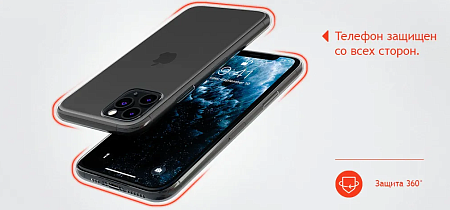 Чехол силиконовый для iPhone 11 (6.1), X-CASE, прозрачный
