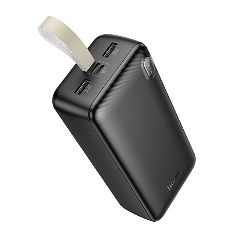 Универсальный Доп. Аккумулятор 30000mAh, J128B, HOCO, выход: 2 USB (5V/2A), черный