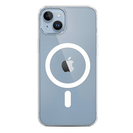 Чехол силиконовый для iPhone 14 Plus (6.7), Магнитный (MagSafe), X-CASE, прозрачный
