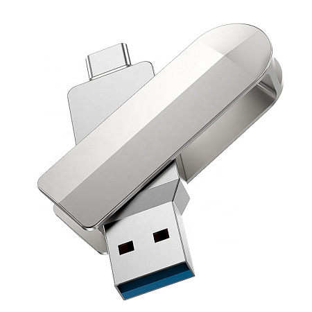 USB Flash Drive 16GB Smart Type-C (UD10) 2 в 1, скорость записи 15-30 МБ/С, скорость чтения 80-120МБ/С