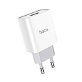 Сетевое зарядное устройство, 1 USB 2.1A (C81A), HOCO, белый