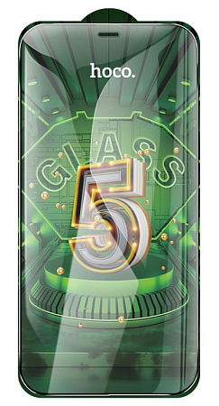 Защитное стекло на iPhone 12 Pro Max (6.7) G12, HOCO, Full screen HD 5D larg, черное