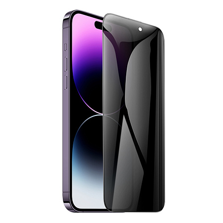 Защитное стекло для iPhone 14 Pro Max, G777 Plus, HOCO, anti-static, антишпион, черное