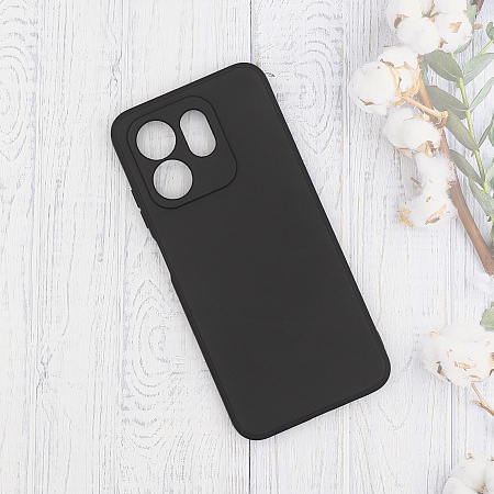 Чехол силиконовый для Infinix Hot 50i (4G), с микрофиброй внутри, с защитой камеры, X-CASE, черный