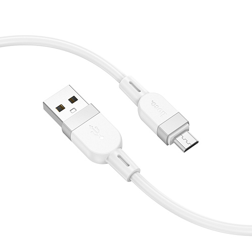 USB Кабель Micro, HOCO, X109, силиконовый, 1м, белый