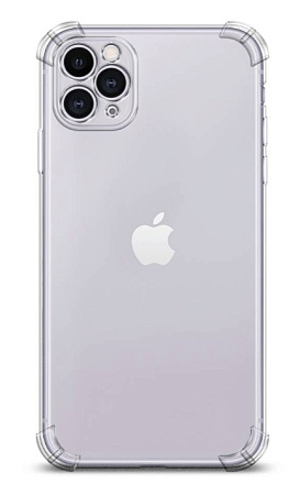 Чехол силиконовый для iPhone 11 Pro (5.8), усиленные края, микс, X-CASE, прозрачный