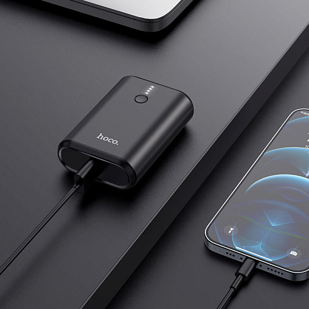 Универсальный Доп. Аккумулятор 10000mAh, Q3, HOCO, 1 PD 20W, черный