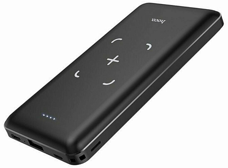 Универсальный Доп. Аккумулятор 10000mAh, J50, HOCO, c беспроводной зарядкой черный