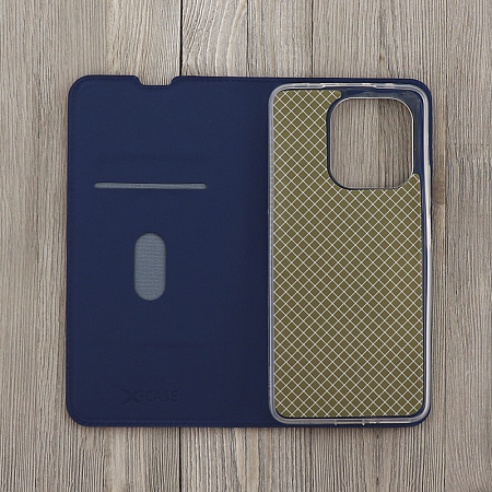 Чехол-книжка для Xiaomi Redmi 12C (4G)/Redmi 11A/Poco C55, X-CASE, боковой, синий