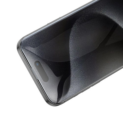 Защитное стекло для iPhone 16 Pro Max, A34, HOCO, 9D large arc dustproof glass, черное
