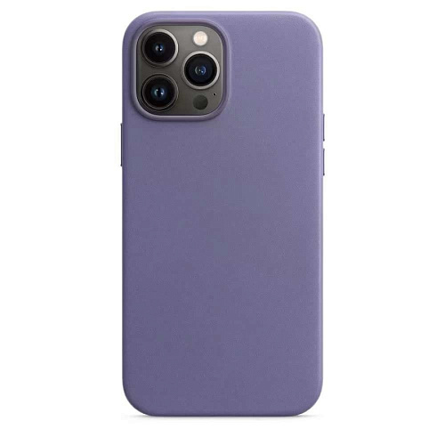 Чехол-накладка для iPhone 15 Pro, экокожа, магнитный (MagSafe), без лого, X-CASE, сиреневый