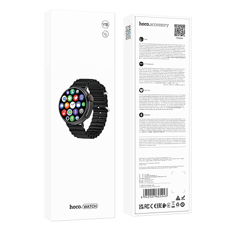 Умные часы Y18 Smart watch Hoco, черные
