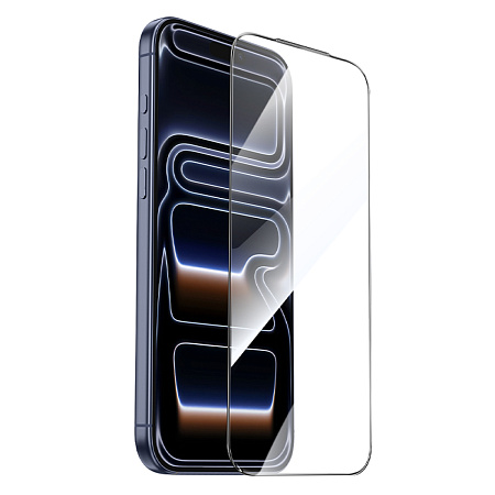 Защитное стекло на iPhone 17 Pro Max, 20D, прозрачное с черной рамкой, X-CASE