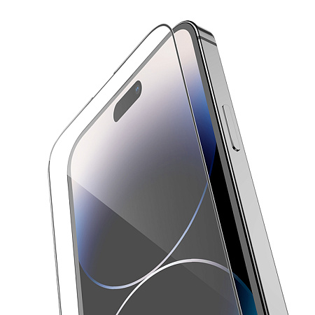 Защитное стекло для iPhone 14 Pro, G12, HOCO, Full screen HD 5D large arc tempered glass, черное