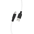 USB дата кабель Lightning, HOCO, X21 Plus, силиконовый, черно-белый