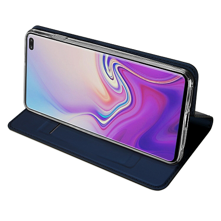 Чехол-книжка для Samsung G973F, Galaxy S10, DU DU, боковой, синий