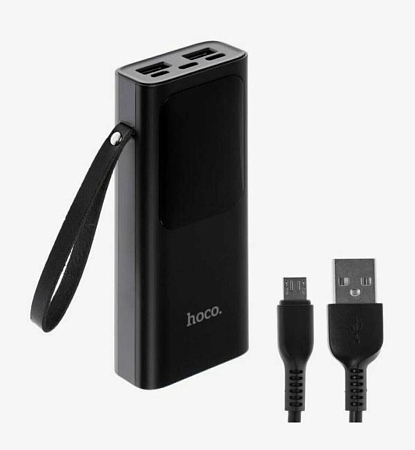 Универсальный Доп. Аккумулятор 10000mAh, J41, с диплеем, HOCO, черный